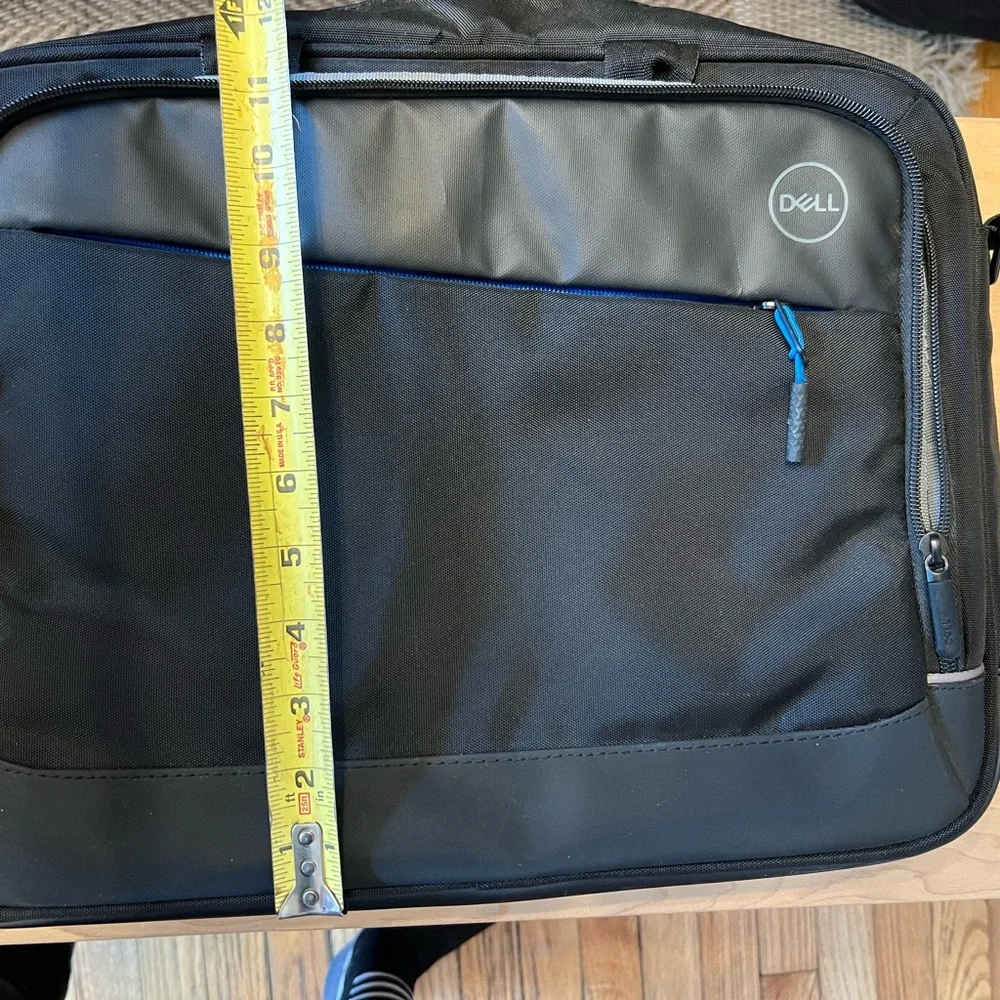 Dell Black Laptop Briefcase with Blue Zip Pull